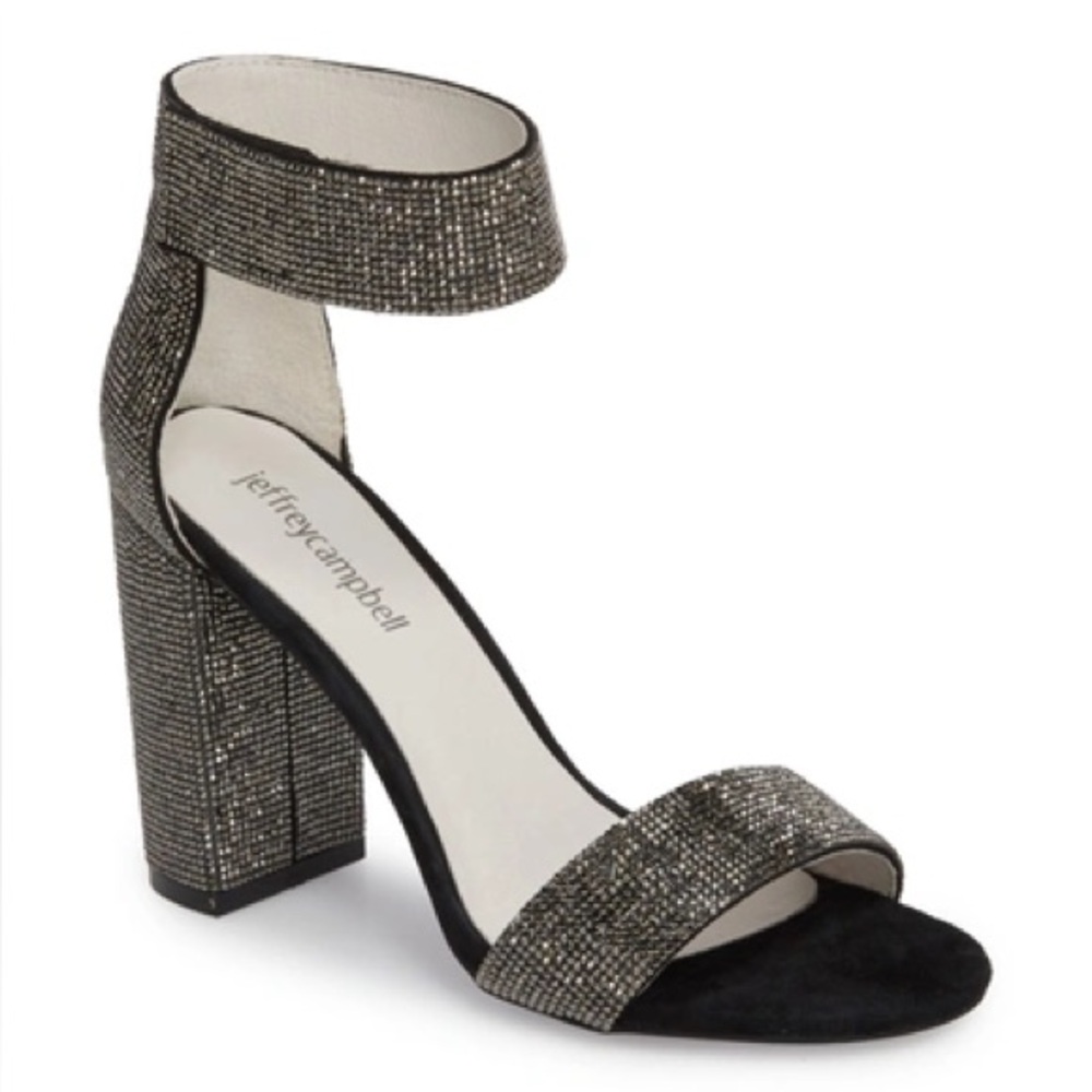 Jeffrey Campbell Lindsay-JS Glitter Crystal Disco Sandal Black Suede Silver (7)